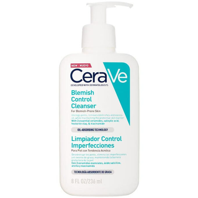 Cerave Blemish Control Cleanser Gel Καθαρισμού Προσώπου Για Δέρμα Με Τάση Ακμής 236Ml