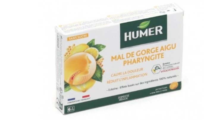 Humer Lozenges Sore Throat Honey Lemon, X20