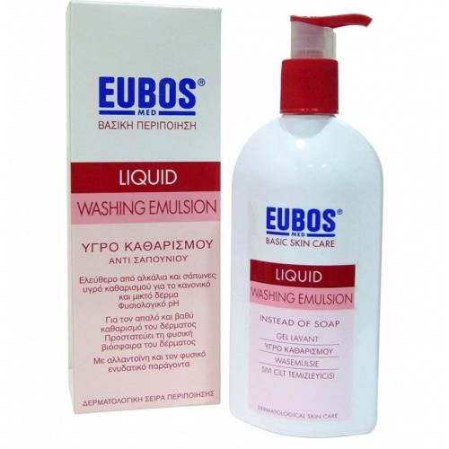 Eubos Liquid Washing Emulsion Pump Red 400ml
