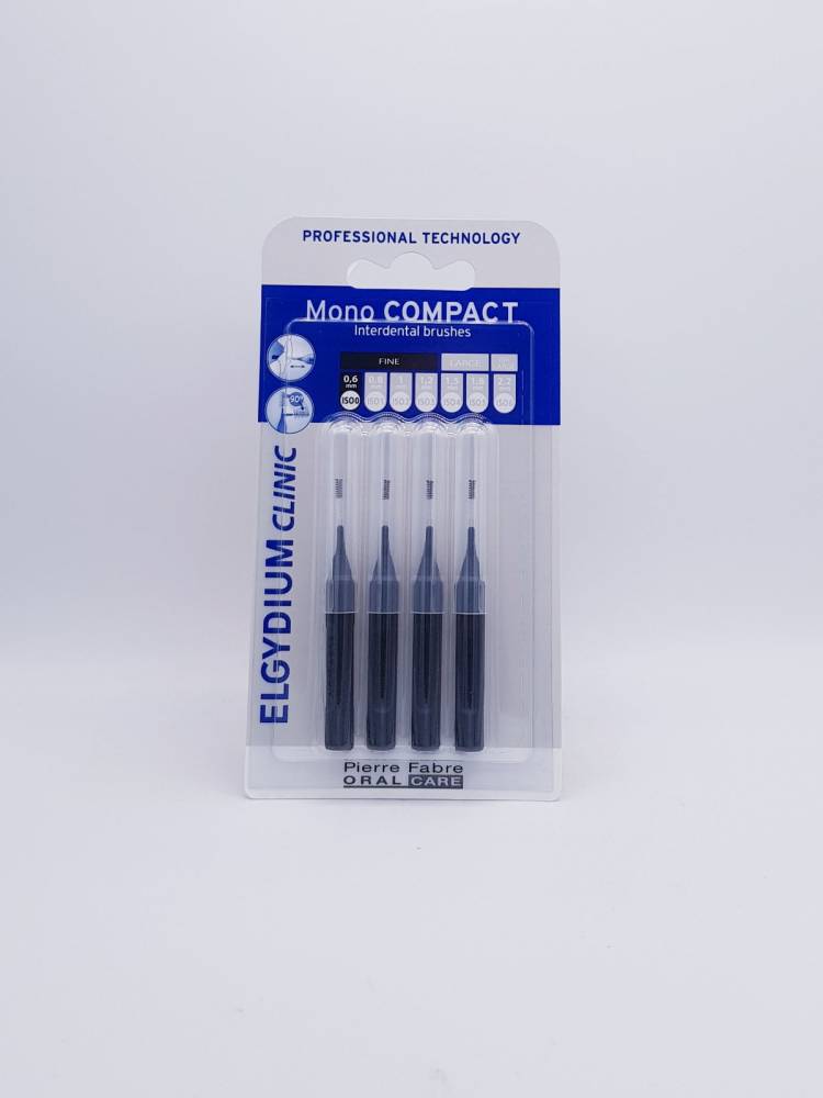 Elgydium Clinic Mono Compact Interdental Brushes Black 0.6Mm 4 Pieces