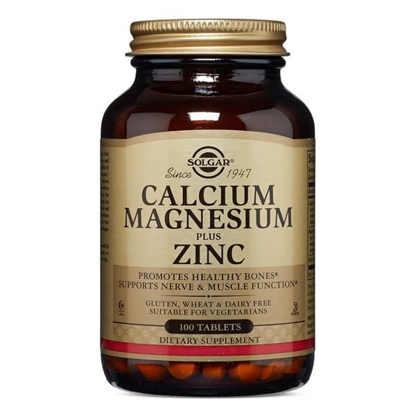 Solgar Calcium Magnesium Plus Zinc 100 Tablets The Ultimate Combination For Stronger Bones