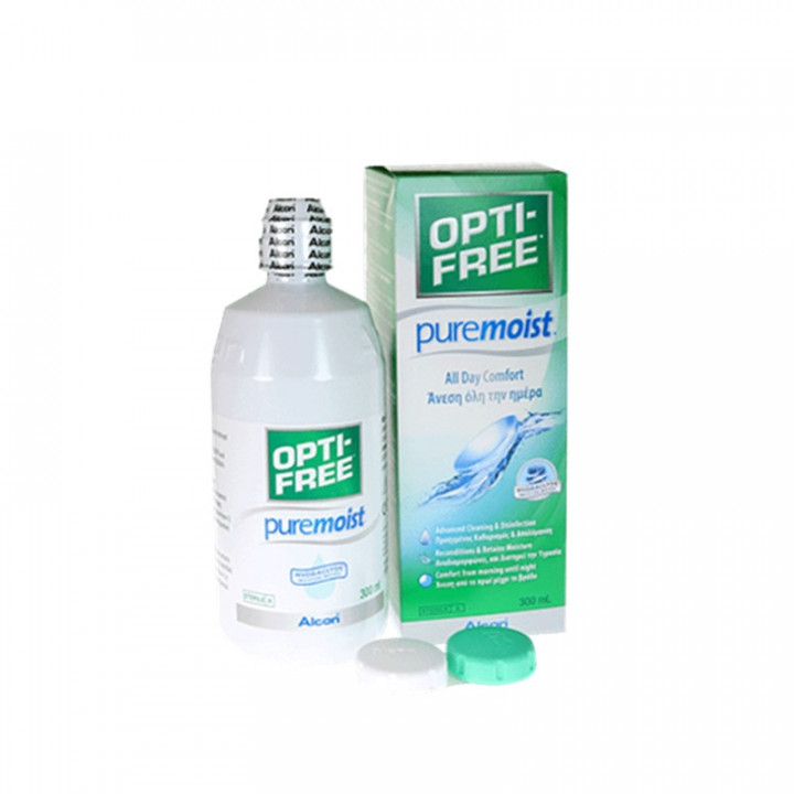 Opti-Free Replenish Pure Moist Solution Contact Lenses Liquid 300ml