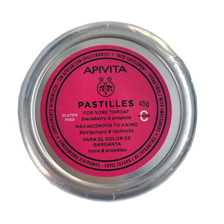 Pastilles For Sore Throat And Cough Relief With Blackberry & Propolis 45Gr
