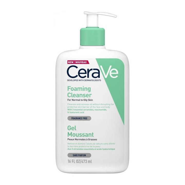 Cerave Foaming Cleanser For Normal To Oily Skin 473Ml