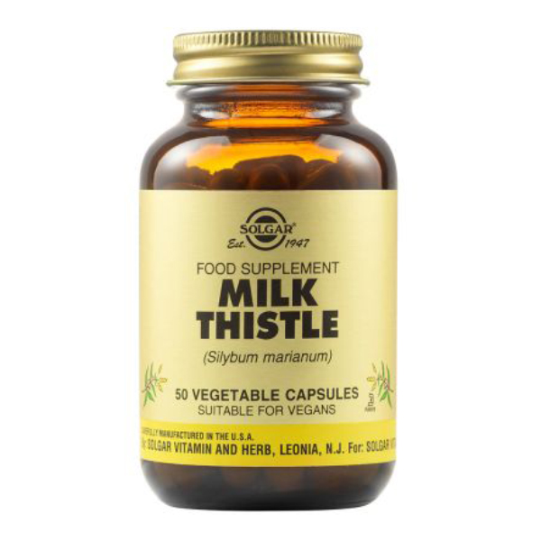 Solgar Milk Thistle Antioxidant Antiiflammatory & Detoxifying Properties 50 Capsules