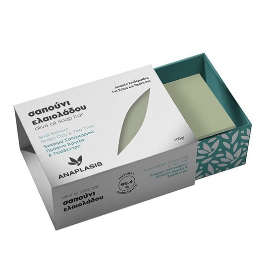 Anaplasis Olive Oil Soap With Snail Secretion, Green Clay & Tea Tree 100Gr