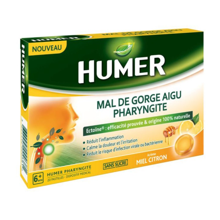 Humer Acute Sore Throat Pharyngitis Red Fruits, Lozenges, 20 6Years+