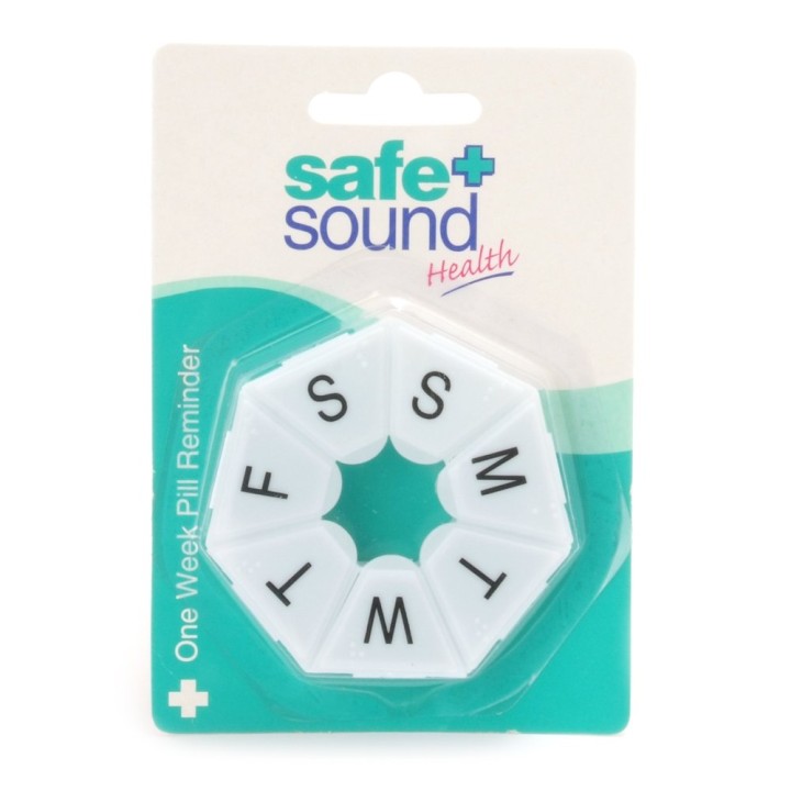 Safe & Sound One Week Pill Reminder 7 Days