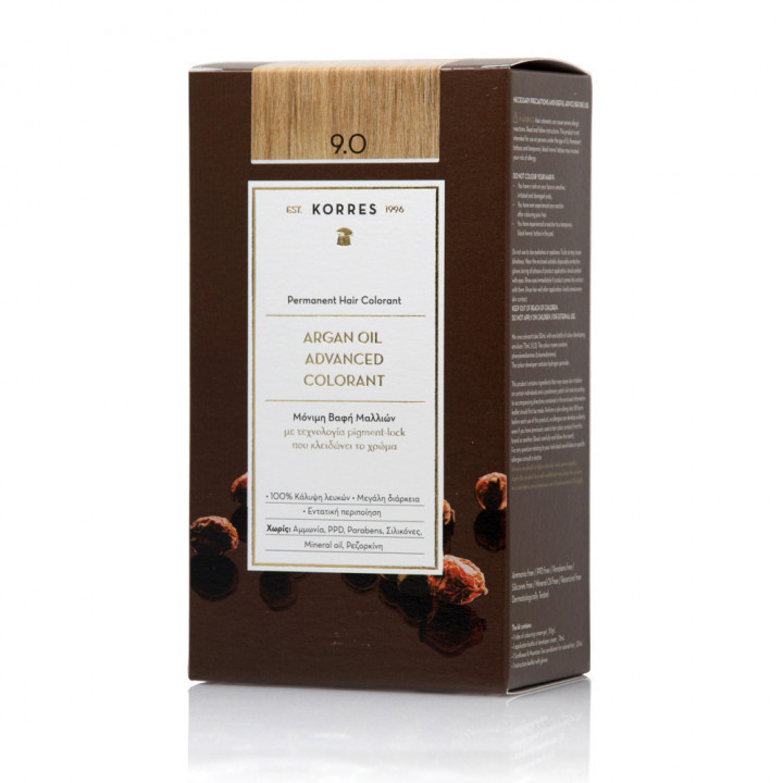 Korres Argan Oil Colorant / Very Light Blonde 9.0 Hair Dye