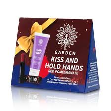 Garden Kiss And Hold Hands Red Pomegranate ( Lip Care 5.2G + Hand Cream 30Ml)