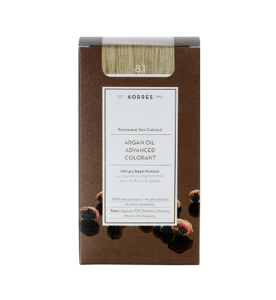 Korres Argan Oil Colorant / Ash Light Blonde 8.1 Hair Dye