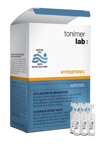Tonimer Lab Hypertonic Aerosol Single-Dose 18 Bottles 3 ml