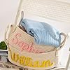 Hainadian Personalized Baby Shower Basket With Name, Baby Gift, Easter Basket, Pet Basket, Toy Basket, Laundry Basket (L 36 X 25 X 16 Cm)