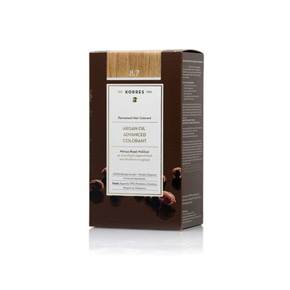 Korres Argan Oil Colorant / Toffee 8.7 Hair Dye