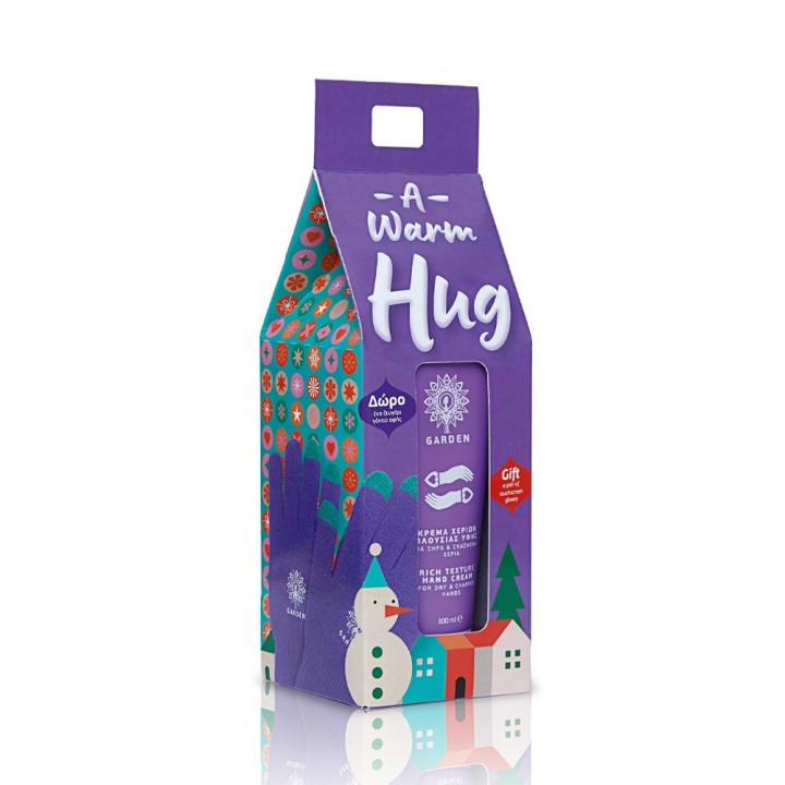 A Warm Hug Festive Set Rich Texture Hand Cream 100Ml & Purple Touchscreen Gloves
