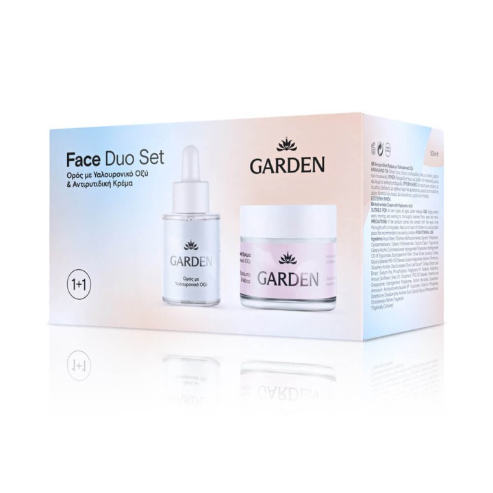 Garden Face Duo Set Anti Wrinkle Cream 50 Ml + Serum Hyaluronic No4