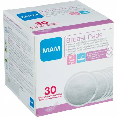 Mam Breast Pads For A Dry Safe & Skin- Friendly Feeling 30Pads