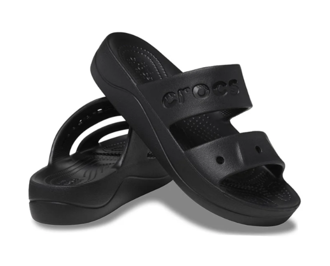 Women's Crocs Baya Platform Sandals - Black W9