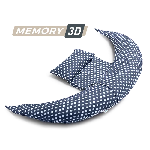 Nuvita DreamWizard Memory 3D Nursing and Pregnancy Pillow (Blue Rhombus)