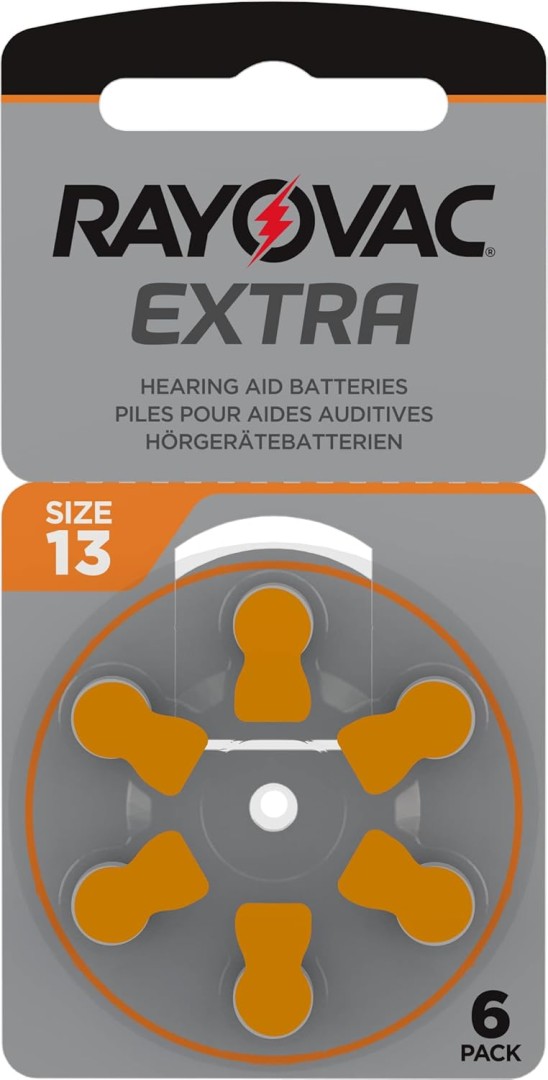 Rayovac Hearing  13 Orange Batteries 6