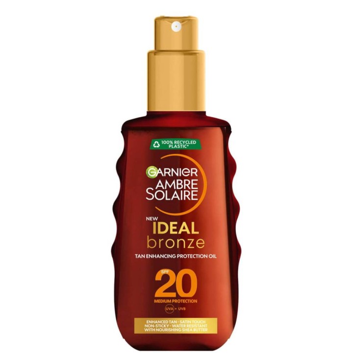 Garnier Ambre Solaire Ideal Bronze Tanning Oil Spf20 150Ml