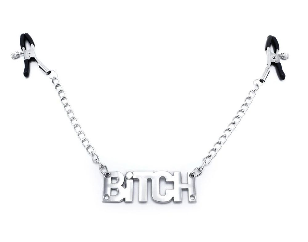 NIPPLE CLAMPS WITH BITCH PENDANT
