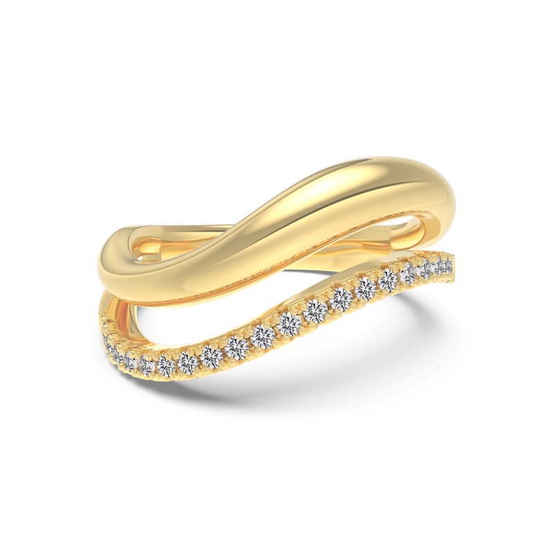 Two layers golden ring