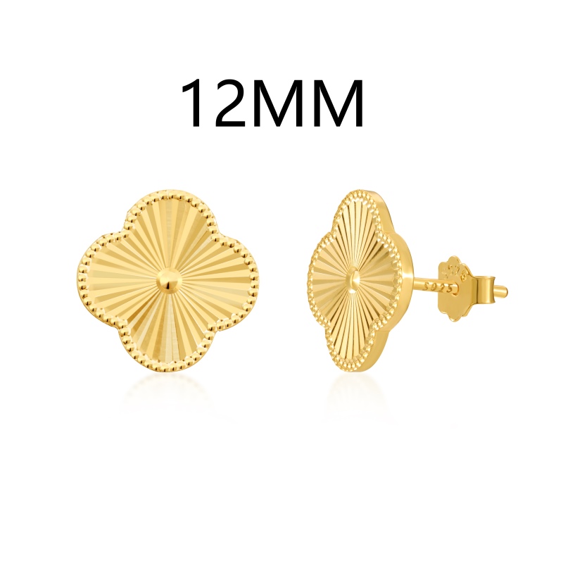 Clover studs in gold