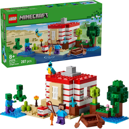 LEGO MINECRAFT THE TNT JUNGLE HOUSE 21275 287 PCS