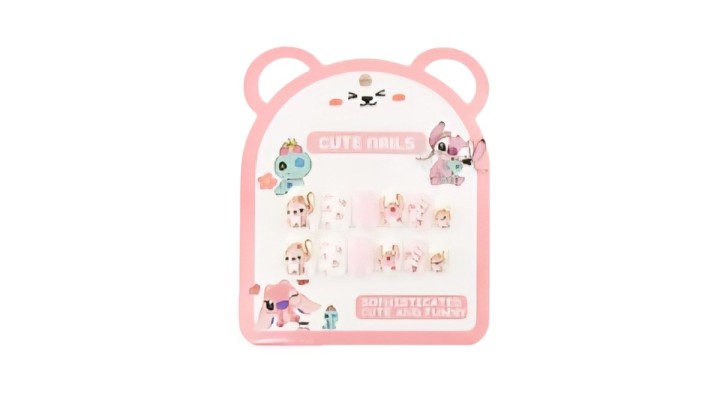 Stitch nails pink