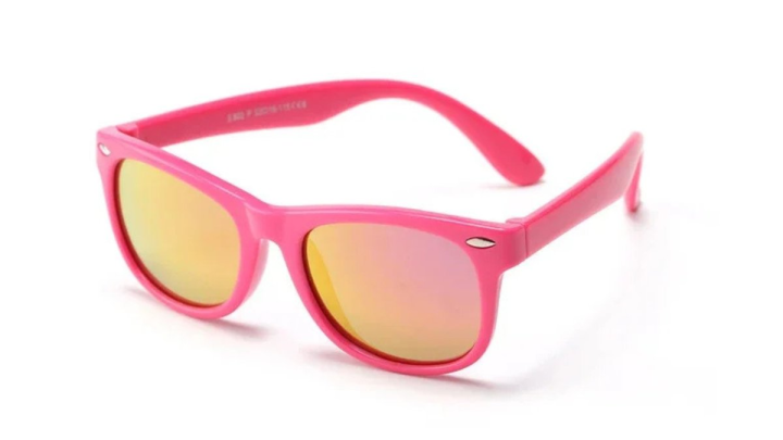 Pink with mirror lens sunglasses