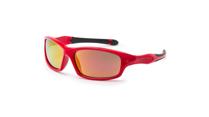 Red with mirror lens sunglasses