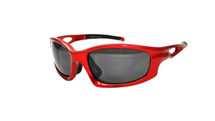 Red with black lens sunglasses