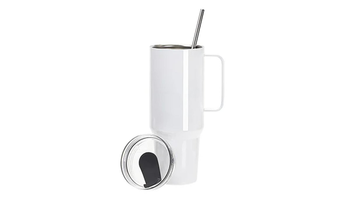 White stainless steel tumbler 1200ml
