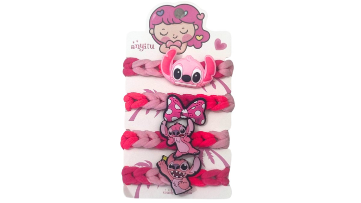 Stitch set of elastic hair accessories no1