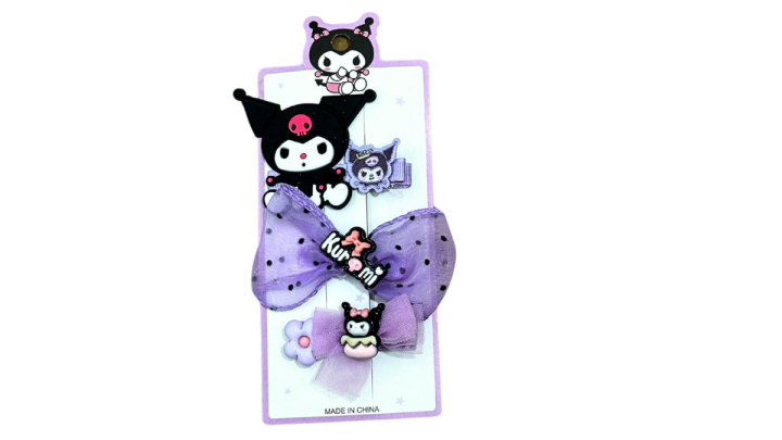 Kuromi hair clip set no1