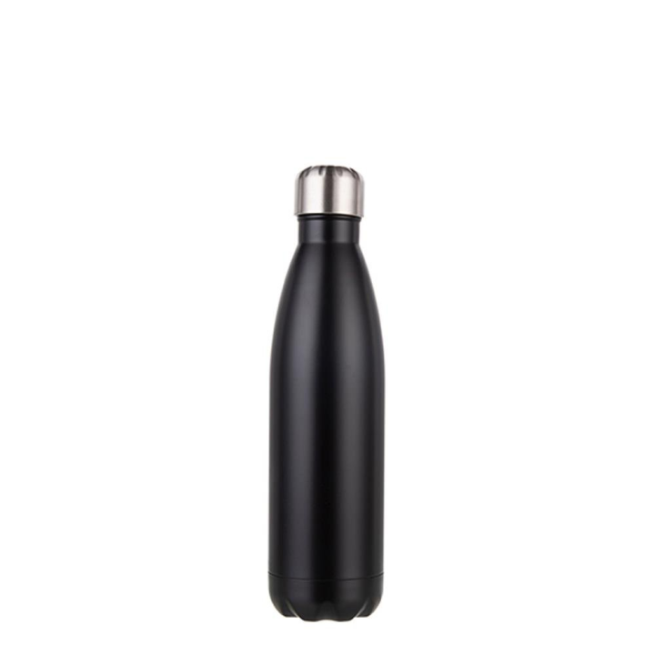 Black matt stainless steel water bottle 750ml