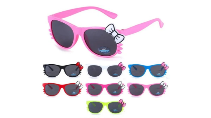 White with pink bow sunglasses