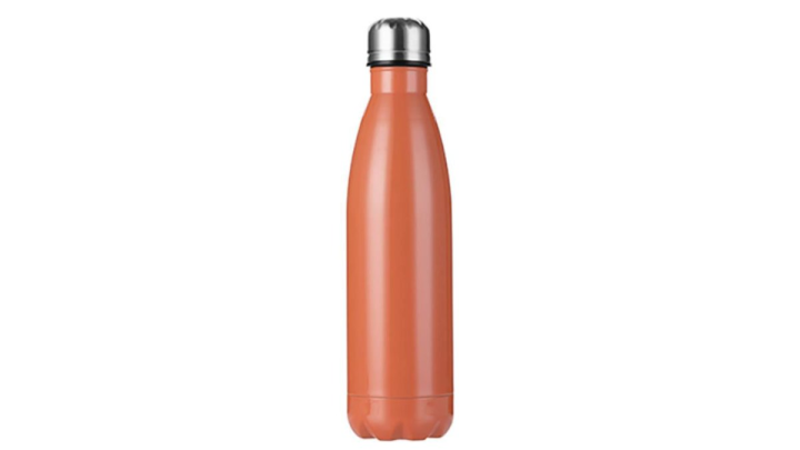 Orange stainless steel water bottle 500ml