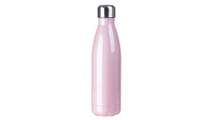 Sparkling Pink stainless steel water bottle 500ml