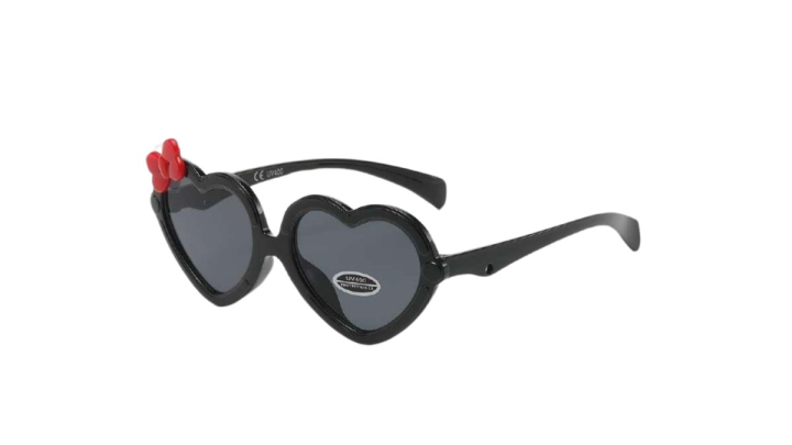 Black heart with red bow sunglasses