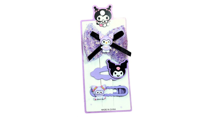 Kuromi hair clip set no3