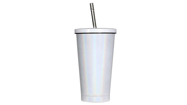 Double wall stainless steel tumbler 500ml WHITE SPARKLING