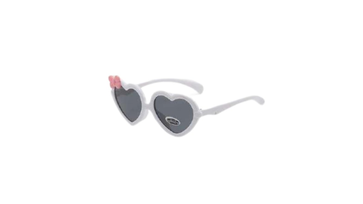 White heart with pink bow sunglasses