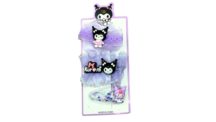 Kuromi hair clip set no4