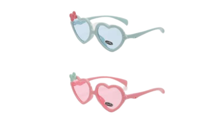 Turquoise heart with pink bow sunglasses