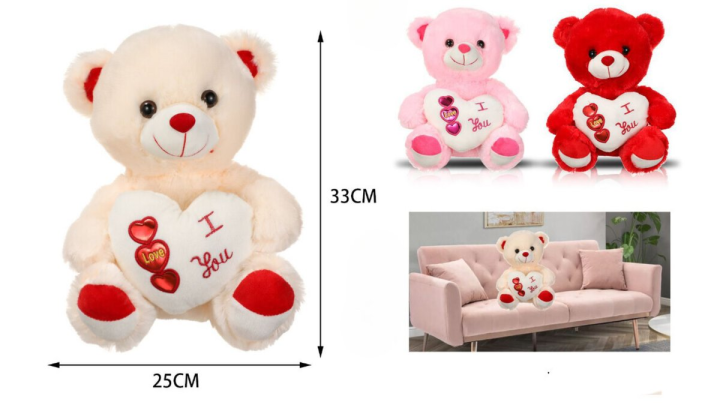 Teddy bear I love you colour Beige