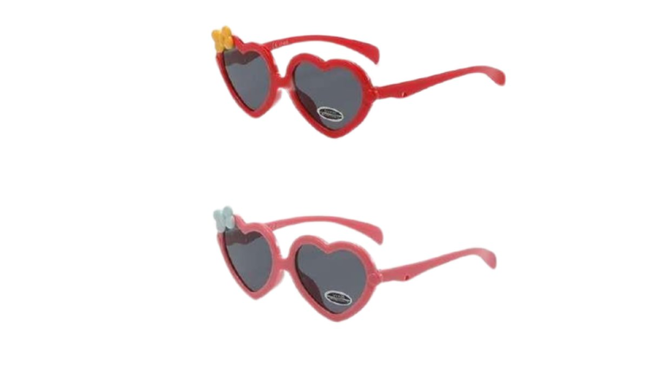 Pink heart with turquoise bow sunglasses