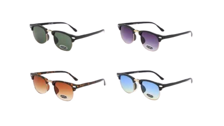 Black with purple lens sunglasses