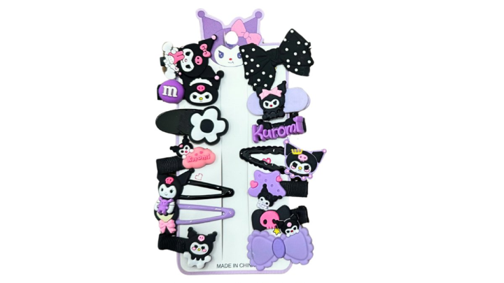 Kuromi hair clip set no4